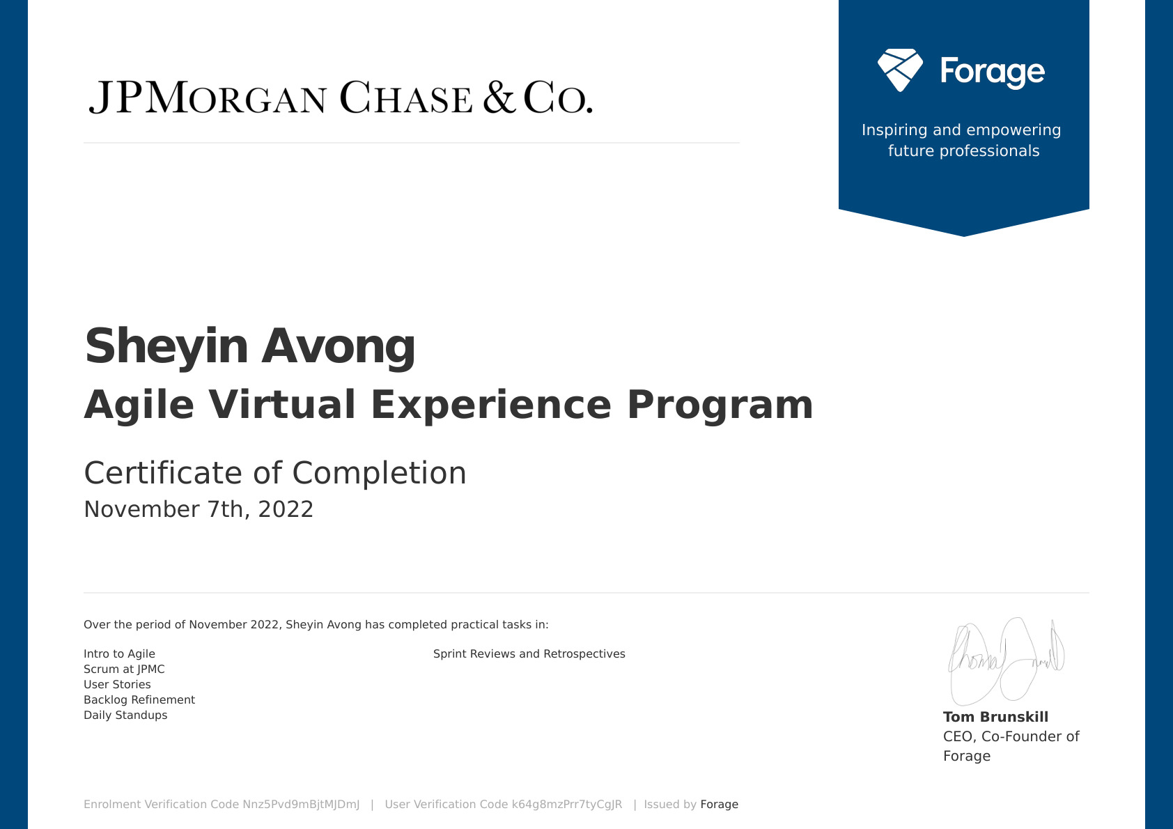 Agile Virtual Experience – JPMorgan (preview)